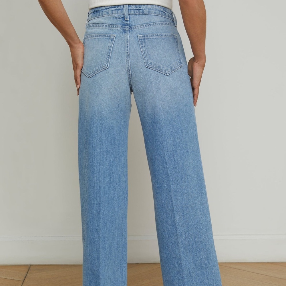$299 L'Agence Scottie Wide Leg High Rise Jean In Zion Size 26 - Picture 2 of 10